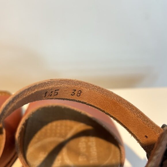 Art THE ART COMPANY Burnt Orange Open Toe Leather High Heels Mary Janes 38 / 8 - Picture 6 of 12